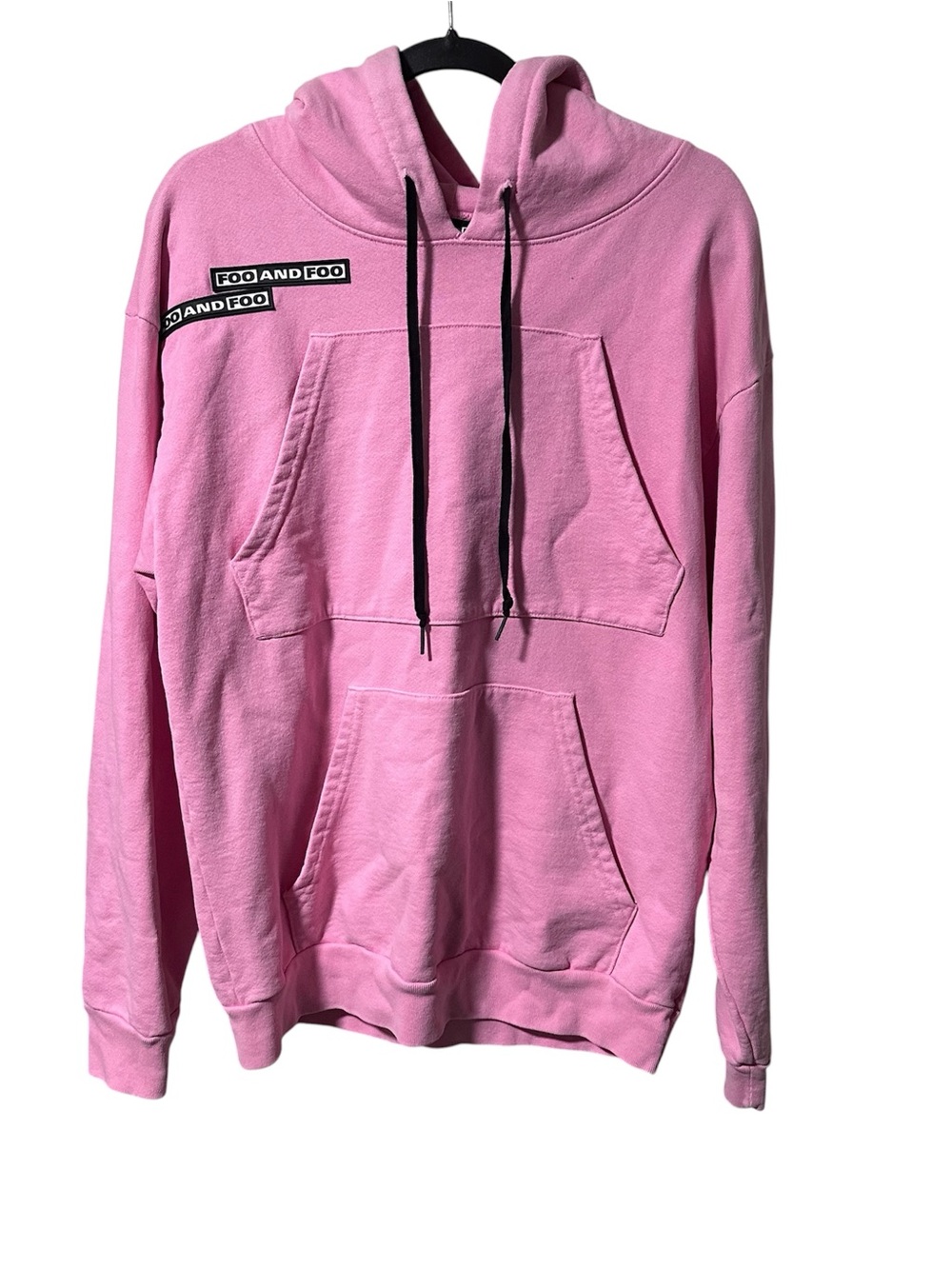 Foo and Foo Pink Switzerland Flower Graphic Hoodie Sweatshirt Medium Streetwear